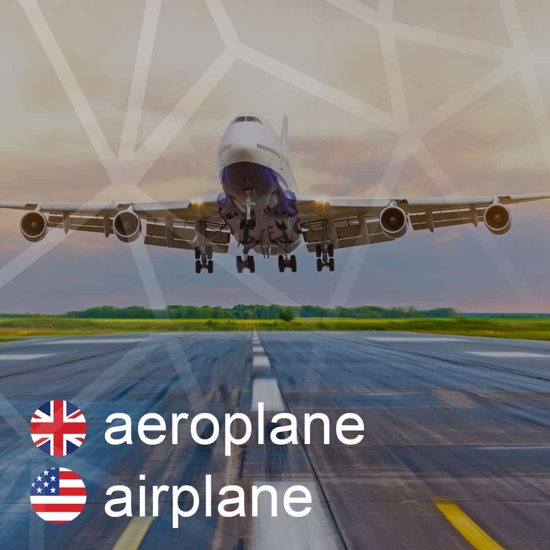 Britská a americká angličtina: aeroplane - airplane - lietadlo