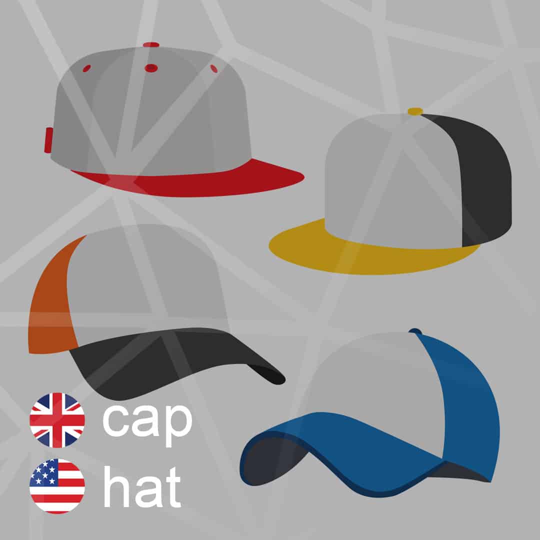 Britská a americká angličtina: cap - hat - siltovka