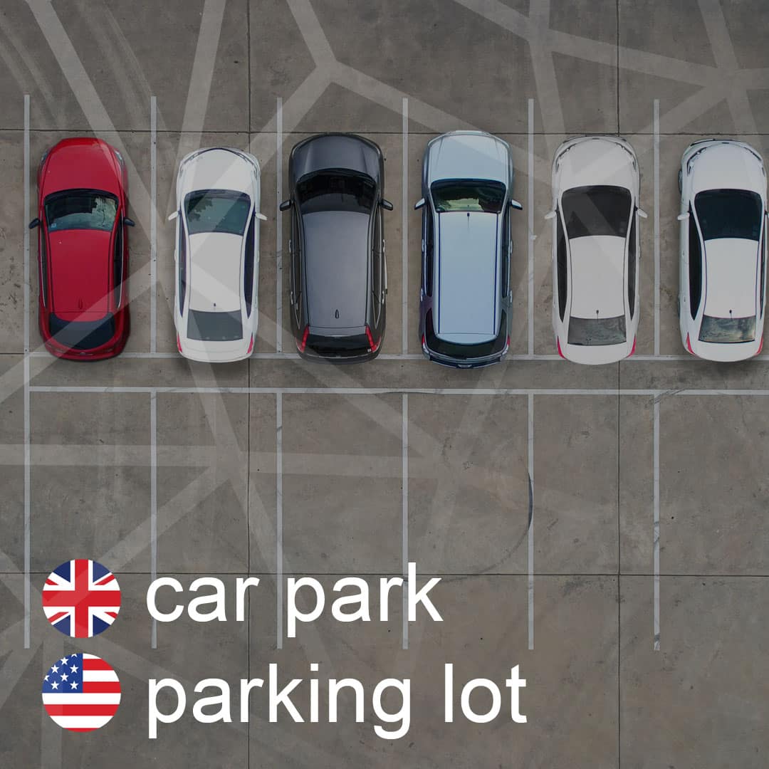 Britská a americká angličtina: car-park - parking-lot - parkovisko