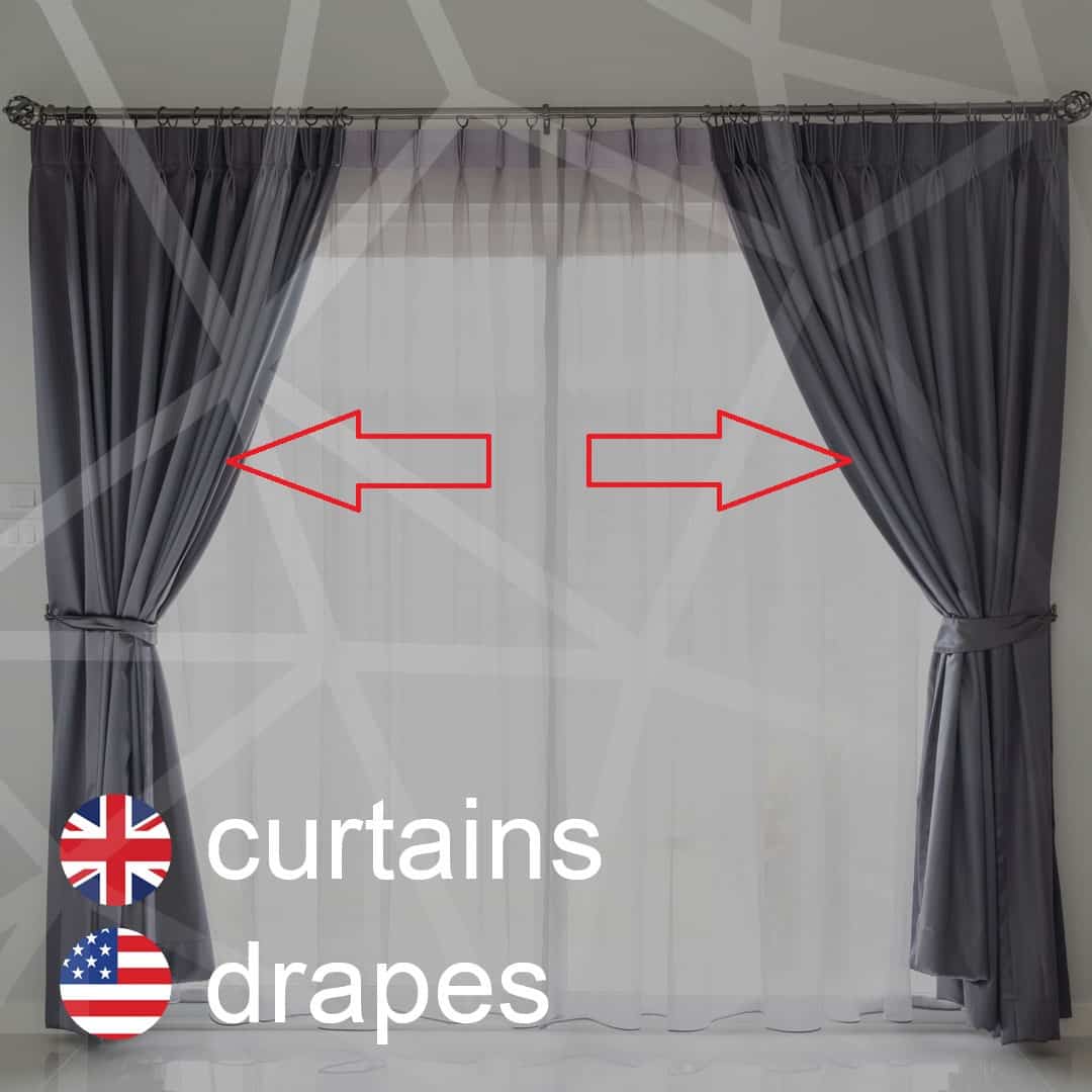 Britská a americká angličtina: curtains - drapes - zavesy