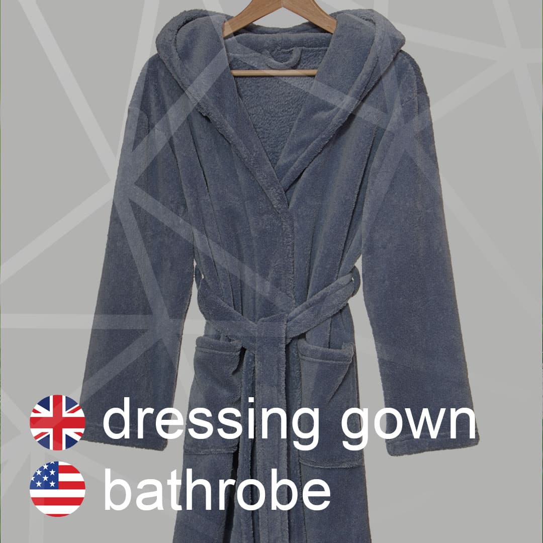 Britská a americká angličtina: dressing-gown - bathrobe - zupan