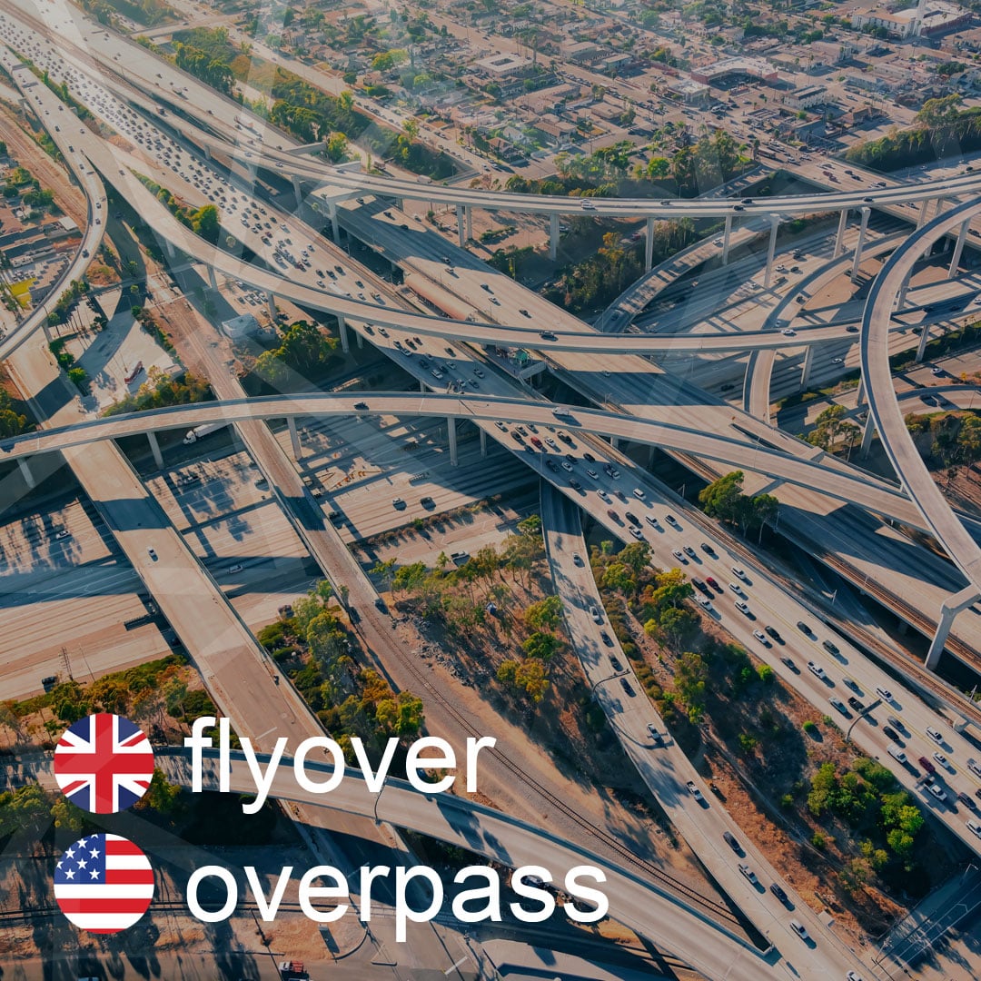 Britská a americká angličtina: flyover - overpass - nadjazd