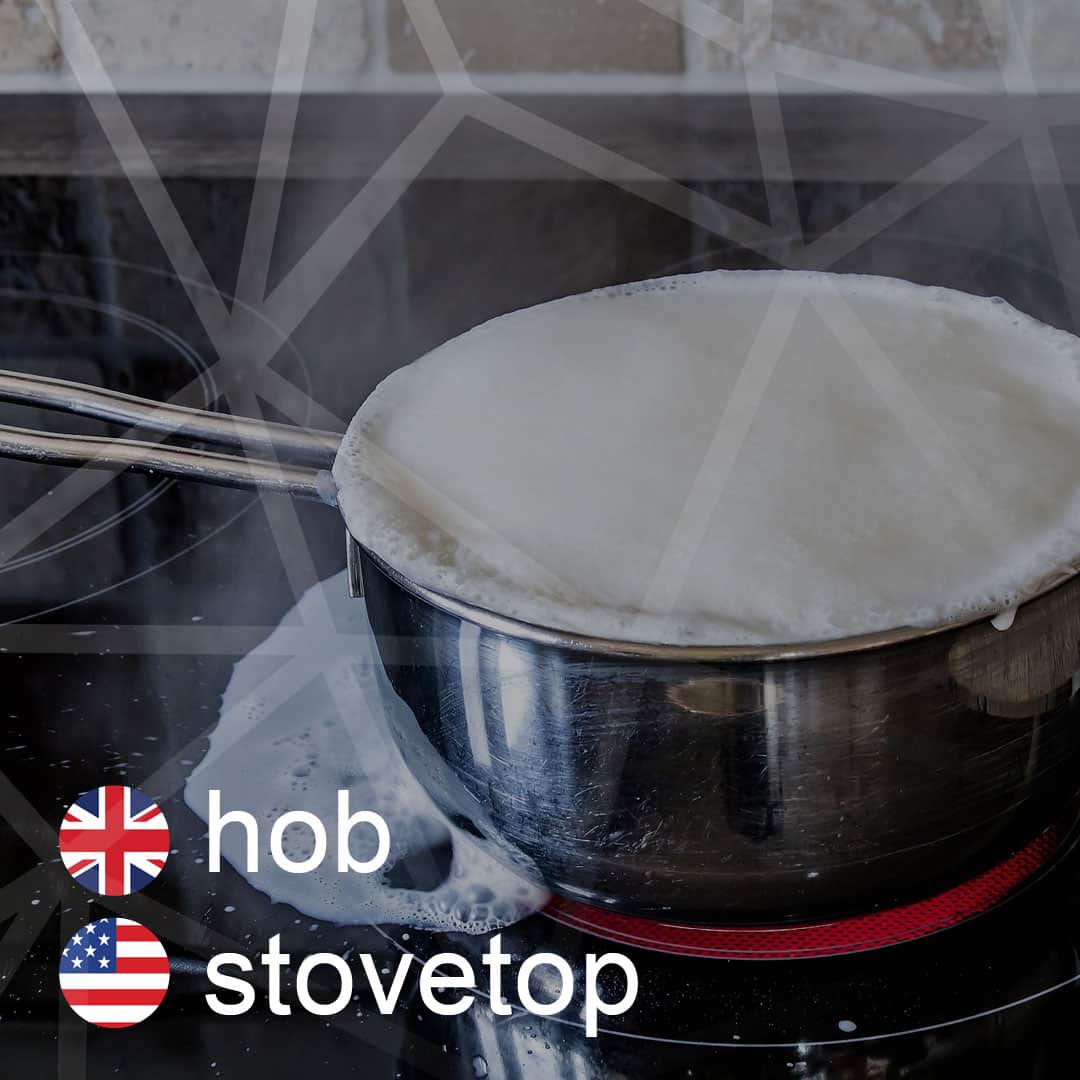 Britská a americká angličtina: hob - stovetop - varna-doska