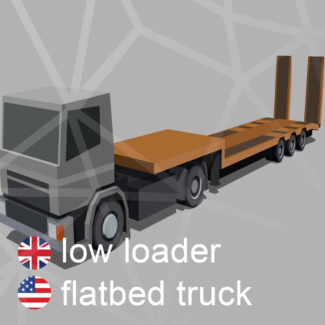 low-loader - flatbed-truck - podvalnik