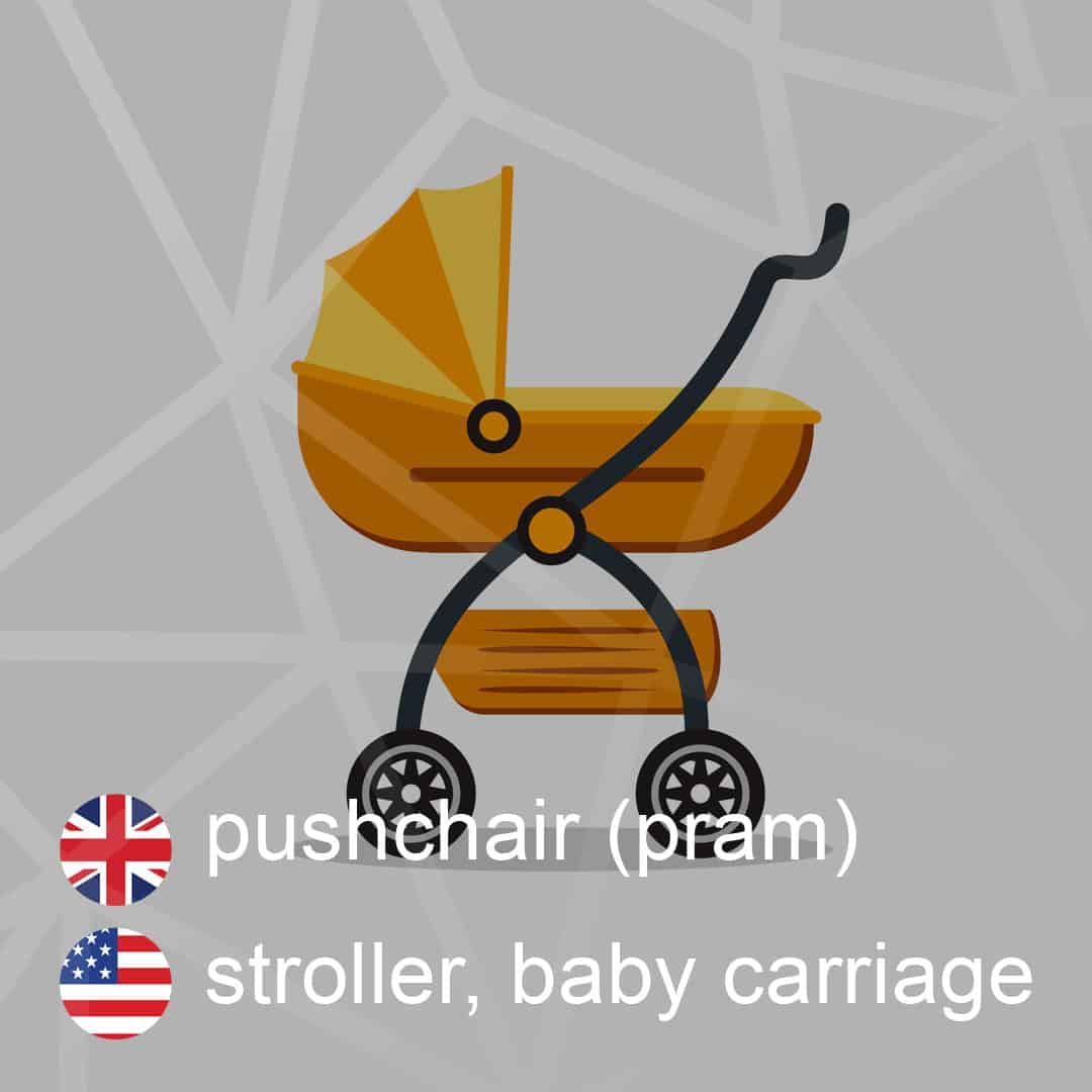 Britská a americká angličtina: pushchair - pram - stroller - baby-carriage - detsky-kocik