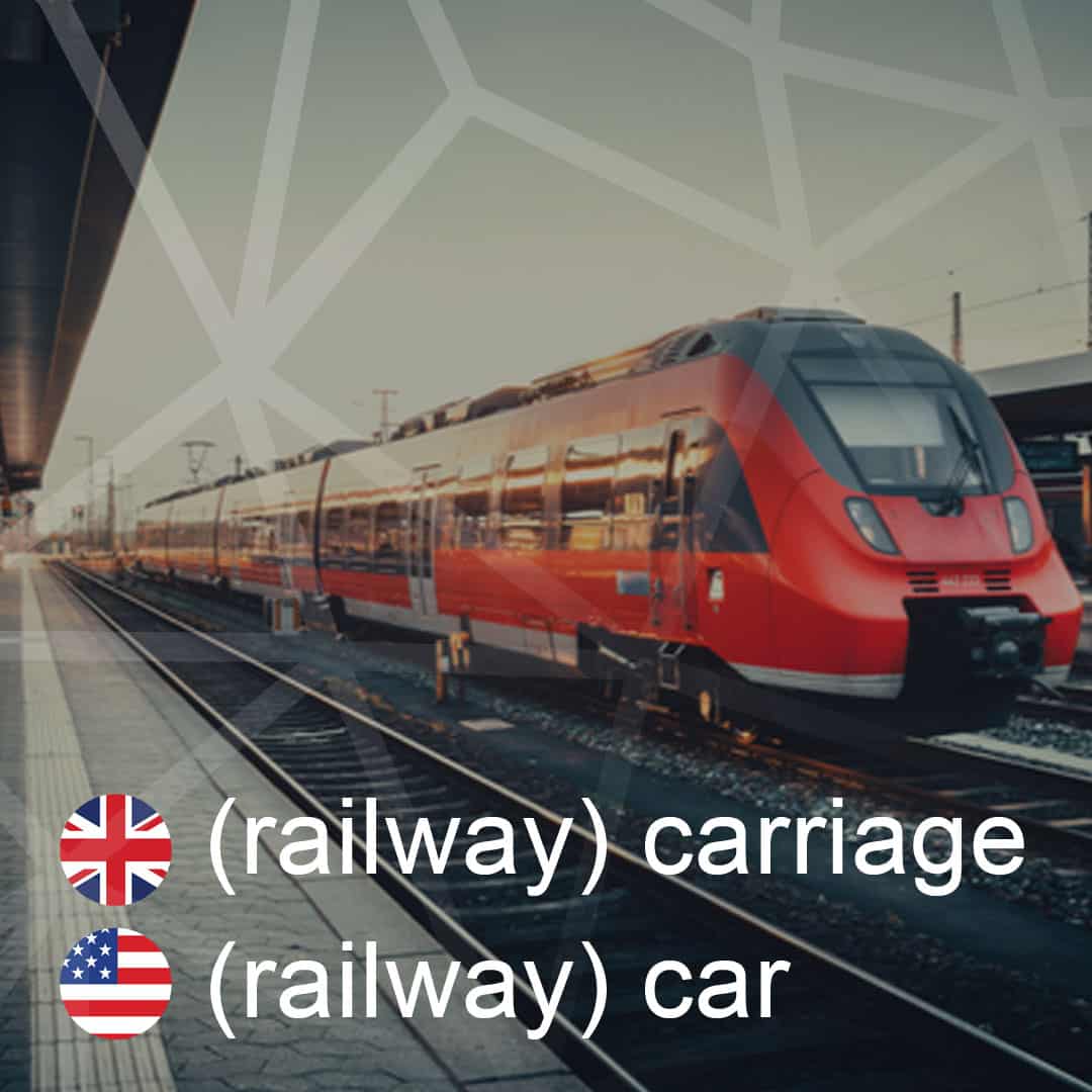 Britská a americká angličtina: railway-carriage - railway-car - zeleznicny-vozen