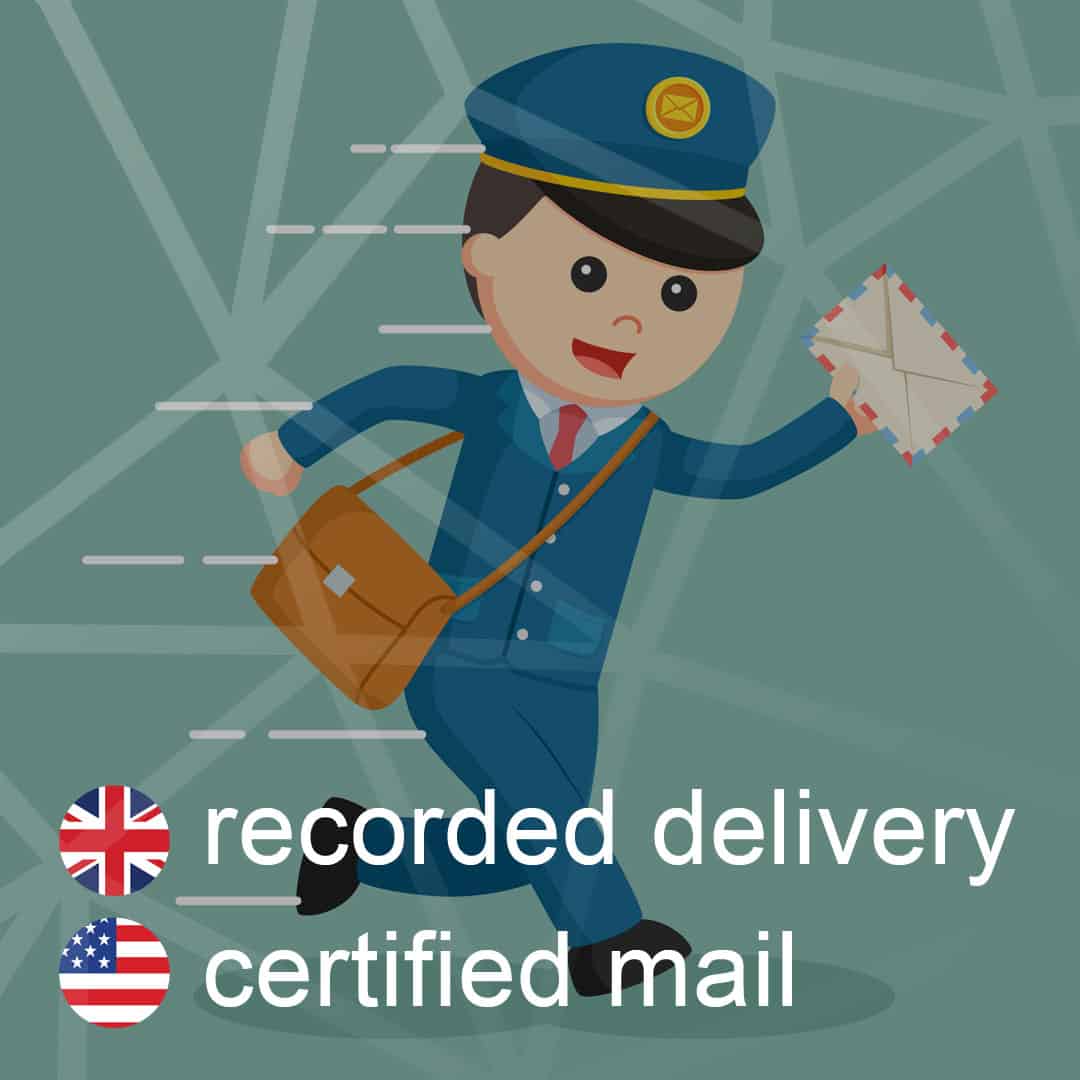 Britská a americká angličtina: recorded-delivery - certified-mail - zasielka-do-vlasnych-ruk
