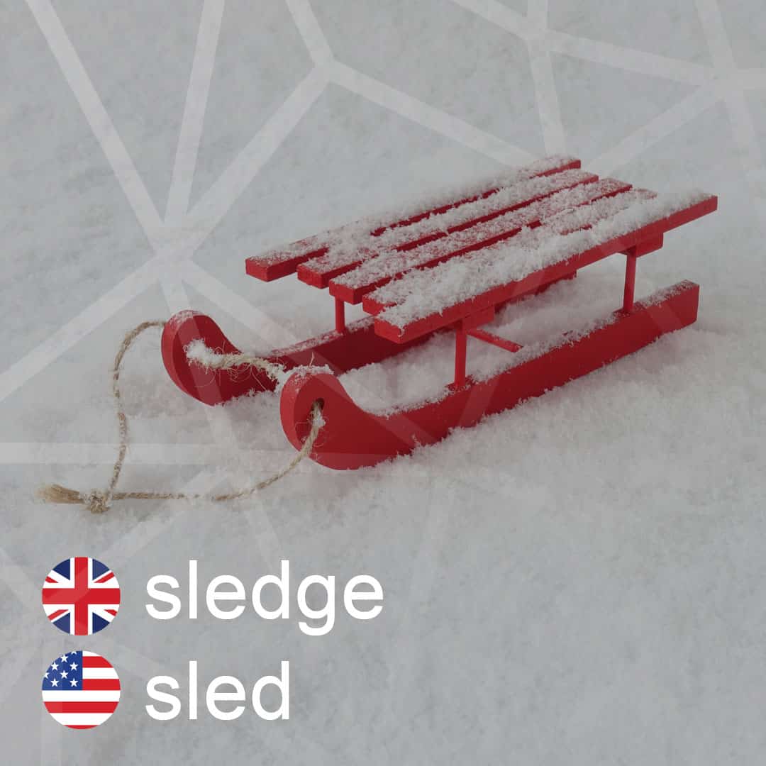 Britská a americká angličtina: sledge - sled - sanky