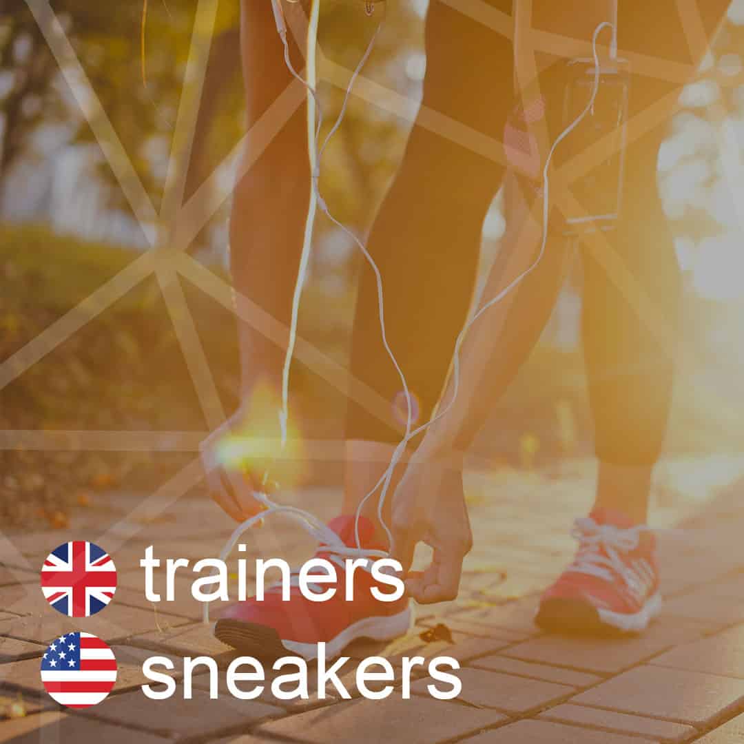 Britská a americká angličtina: trainers - sneakers - tenisky