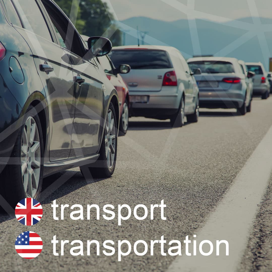 Britská a americká angličtina: transport - transportation - doprava