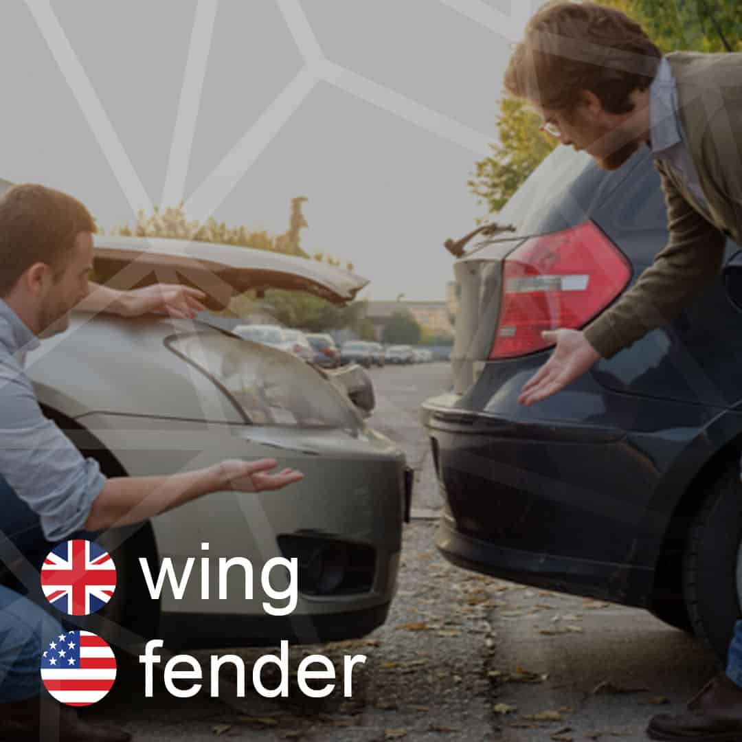 Britská a americká angličtina: wing - fender - blatnik