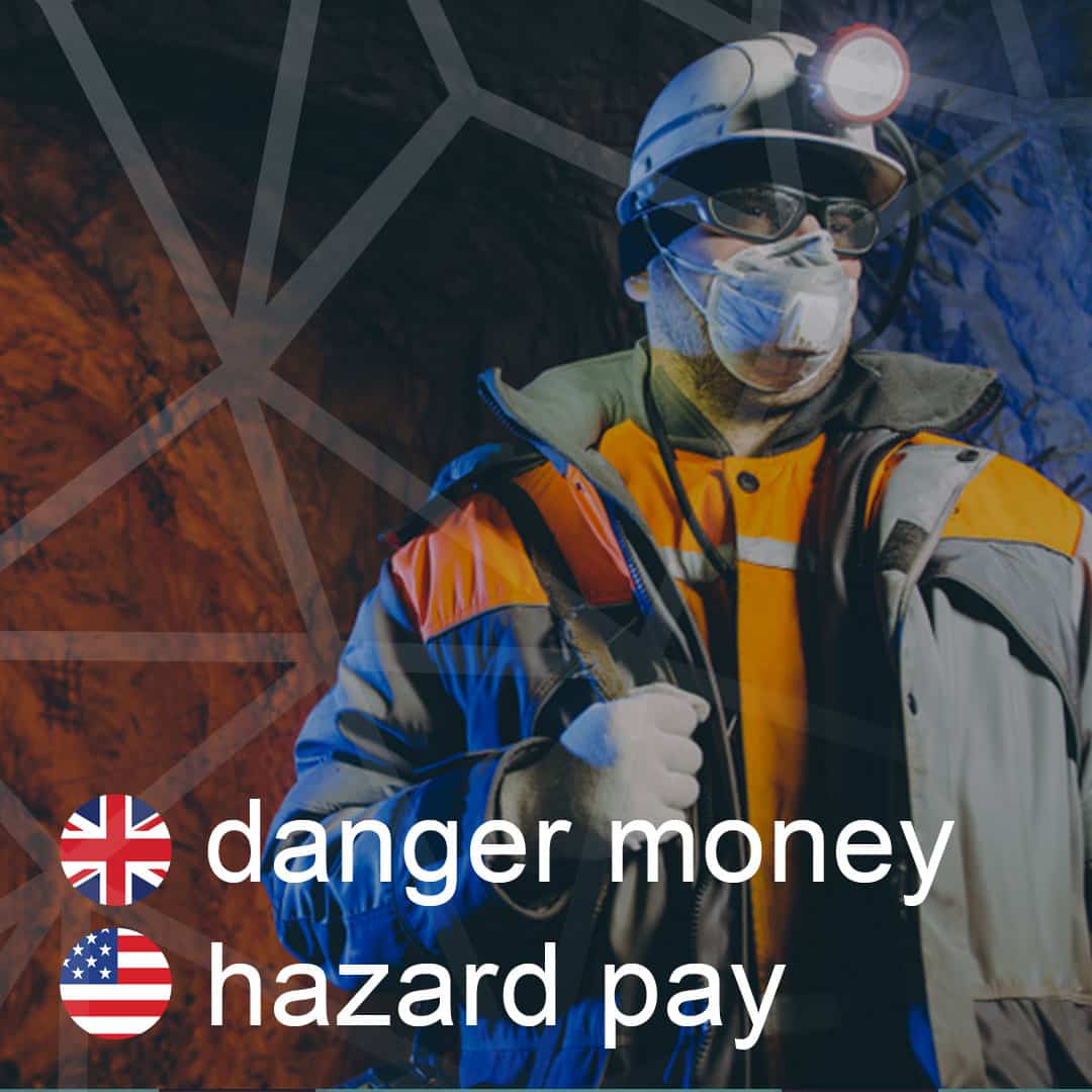 Britská a americká angličtina: danger-money - hazard-pay - priplatky-za-nebezpecnu-pracu