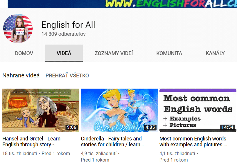 English for All - Angličtina pre deti online