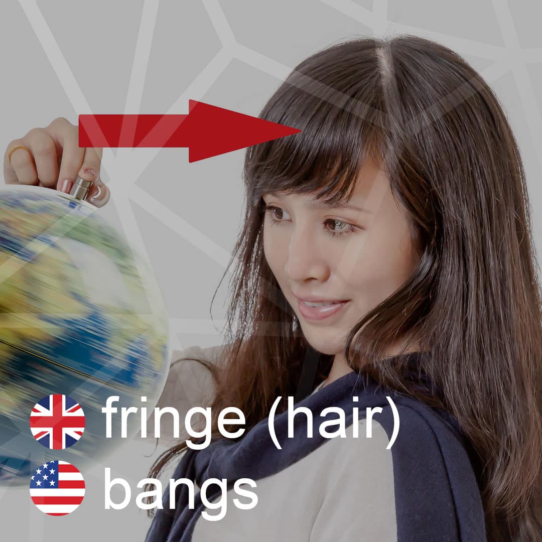 Britská a americká angličtina: fringe - hair-bangs - ofina