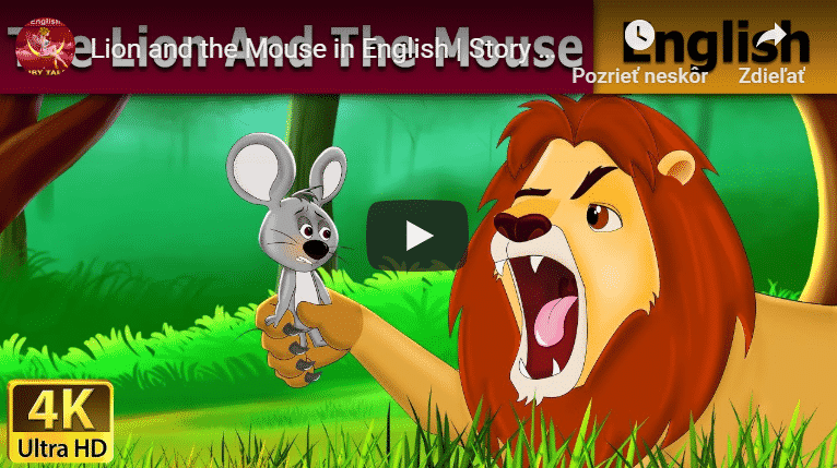Lion and the Mouse in English