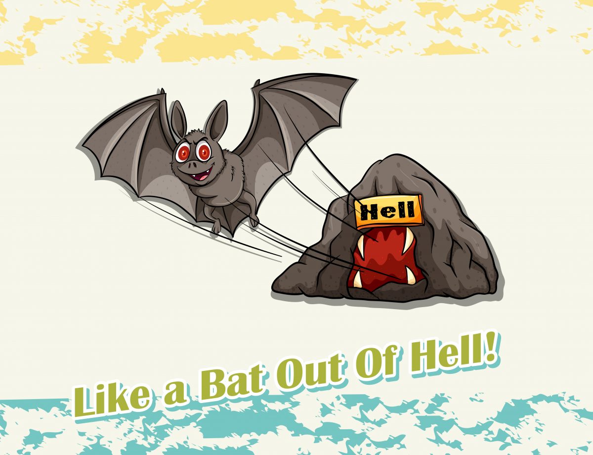 Like a bat out of hell